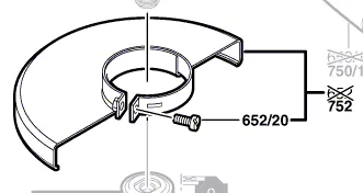 capot de protection réf. 1 600 A01 36N pour meuleuse angulaire